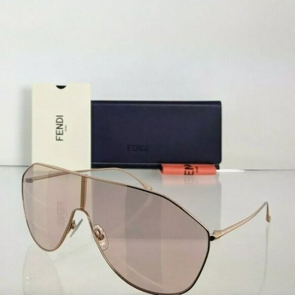 Fendi Rose Gold New Metal Sunglasses Italy Unisex - Picture 1 of 5
